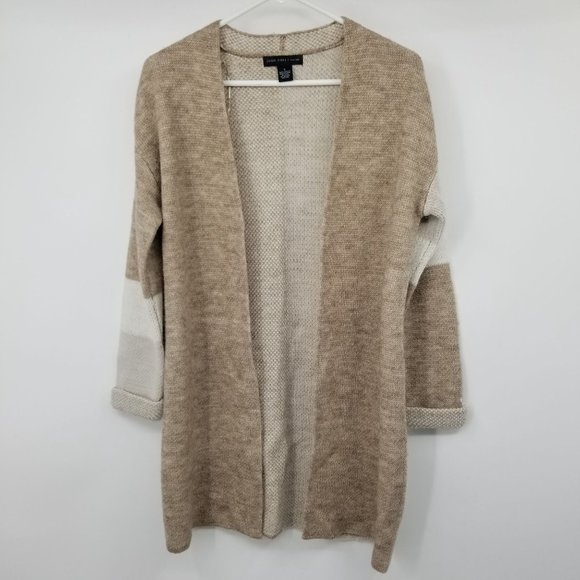 Joan Vass Sweaters - Joan Vass New York Multicolor Women's Open Front Cardigan Sweater Small